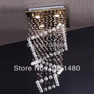 new flush mount square modern chandeliers crystal lamp home lighting l500*w500*h800mm ,