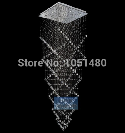 new luxury l80*w80*h250cm large contemporary chandelier, el modern crystal chandelier