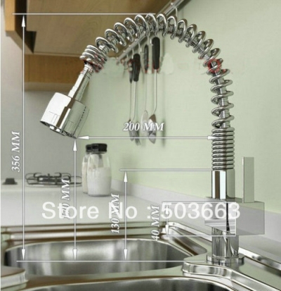 pull out and down faucet chrome swivel kitchen sink mixer vessel tap spray kitchen faucet L-8544