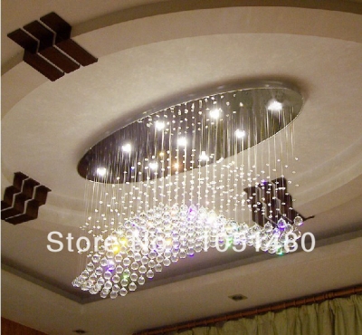 top s modern oval crystal chandelier lights l750*w300*h650mm , beautiful home lighting