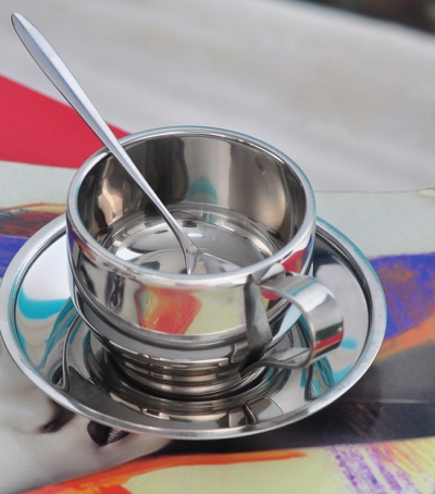 180ml Three-piece sets stainless steel coffee mug cups Bar home Dinnerware ?FREE SHIPPING [Kitchenware 52|]