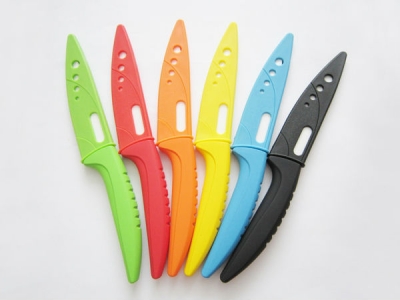 1PCS 4" 4inch High quality Ceramic Knife White Blade Colorful Handle Chefs Kitchen Knives usefull (6 colors Can choose)HR-W4Q