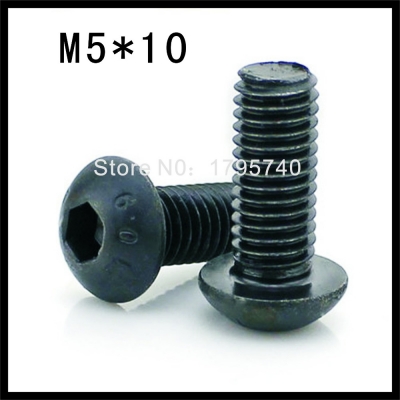 200pcs iso7380 m5 x 10 grade 10.9 alloy steel screw hexagon hex socket button head screws