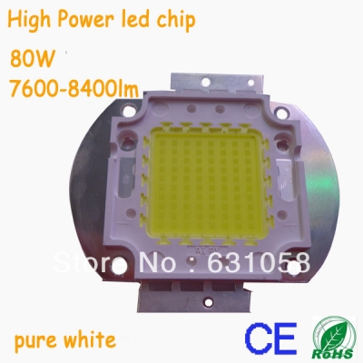 4pcs/lot 80w led bead high power led lamp epistar chip pure white 6000-7000k 50000hours warranty 2 years