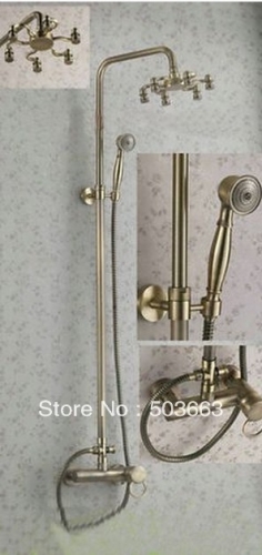 Brushed Nickel Wall Mounted Rain Shower Faucet Set CM0438