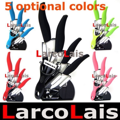 High Quality Larcolais Ceramic Knife Sets 3" 4" 5" 6" inch + Peeler + Holder