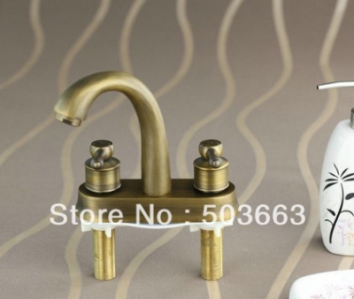 New Single Hole Antique brass Bathroom Faucet Basin Sink Spray Single Handle Mixer Tap S-858