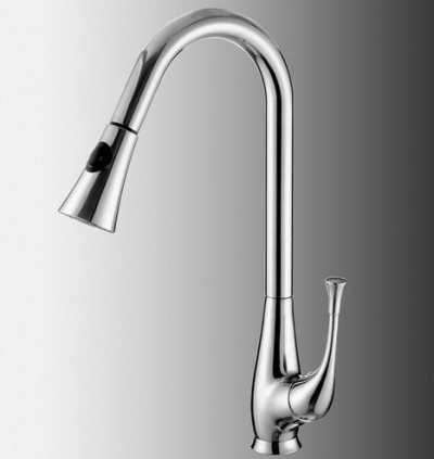Pull Out With Spray Chrome Bathroom Basin& Kitchen Sink Mixer Tap Faucet CM0270