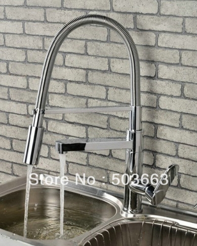 Solid Brass Brand New Single Lever Chrome Kitchen Swivel Sink Faucet Mixer Tap Vanity Faucet L-3801