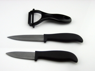 VICTORY 3pcs Set,High Quality Ceramic Knife Sets 3inch +4inch+Ceramic Peeler,CE FDA Certified,Free Shipping