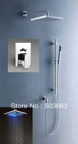Wholesale New Bathroom Rainfall Shower Faucet Head Set Wall Mounted with Diverter S-633