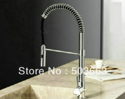 Wholesale New Single Handle Kitchen Brass Faucet Basin Sink Pull Out Spray Mixer Tap S-754