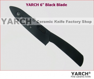 YARCH 6" Black Blade Ceramic Knife +Scabbard with retail box ,1pcs/lot kitchen accessories with chef knife,CE FDA certified