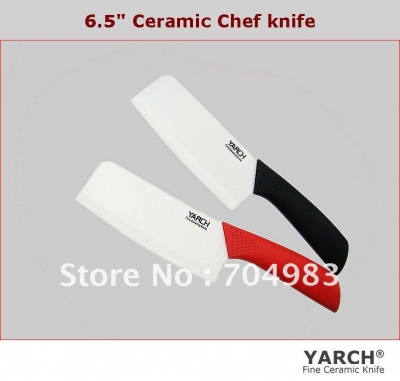 YARCH Ceramic Knife ,6.5" Ceramic Chef's Horizontal Knife with ABS color handle,1PCS/lot , CE FDA certified [Ceramic Knife / Bulk 35|]