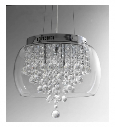 dia 40cm glass crystal drop 5 light pendant chandelier.