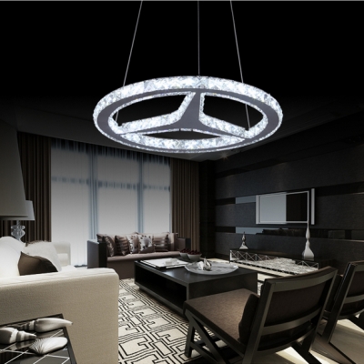 modern living room/dining room led chandelier lighting stainless steel chandelier lighting d500mm