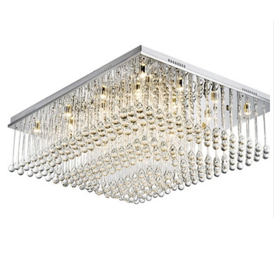 rectangular crystal chandelier light fixture simple ceiling chandelier lights led light source design for room