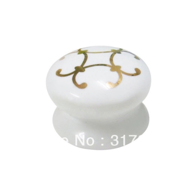 round ceramic drawer knobs wardrobe accessories wholesale and retail shipping discount 50pcs/lot N88