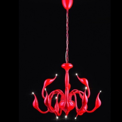 selling whole /retail 9 lights fashion swan pendant lamp ,red/black/white/silver