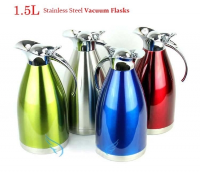 1.5L Stainless Steel Vacuum Coffee Pot Holding Time 6-12 Hours Thermos