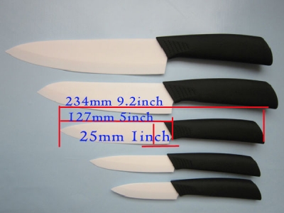 10PCS/lot 5" 5inch 5" Utility Knife Set Ceramic Cutlery Knives Hight Quality ABS Straight handle ceramic knife with Scabbard [Ceramic Knives 48|]