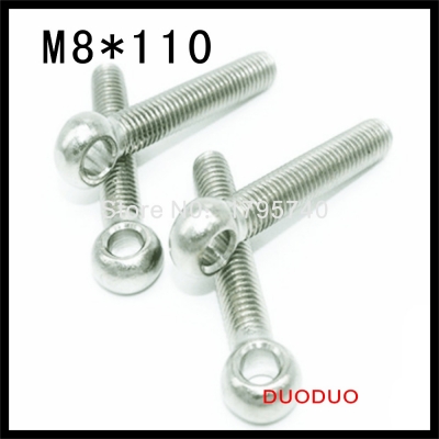 10pcs m8*110 m8 x110 stainless steel eye bolt screw,eye nuts and bolts fasterner hardware,stud articulated anchor bolt [eye-nuts-and-bolts-fasterner-hardware-990]