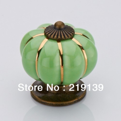1pc 40mm Colorful Pumpkin Cabinet Ceramic Dresser Handles Knobs Drawer Pull Kitchen Door Wardrobe