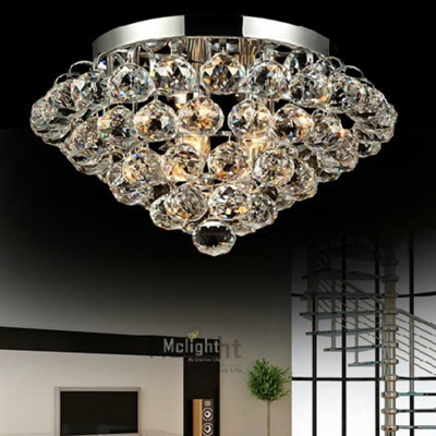 ! 20 inch crystal ceiling lights crystal lamp round crystal light fixture lustres de sala silver or gold fast d500mm