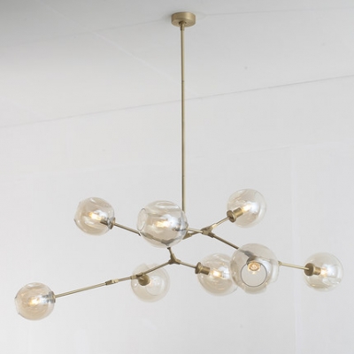 3/5/7/8/9/11 heads glass ball branching drop hanging light lindsey adelman modern glass chandelier light for kitchen/cafe/office