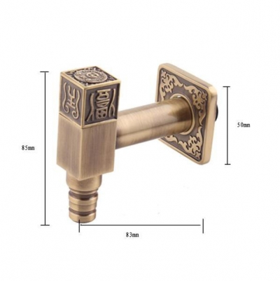 4" pure brass jointless single cold or single hot top quality Wall Mounted Basin Faucet Washing Machine Tap Free shipping