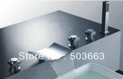 5 Pisces Waterfall Bathroom Mixer Tap Faucet Set YS-8901k