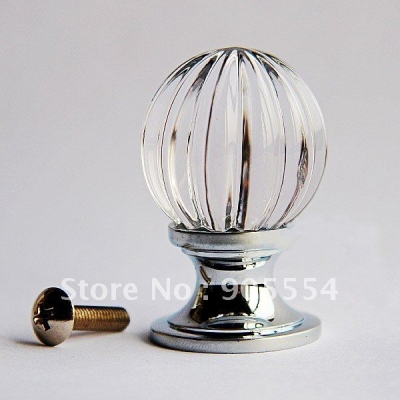 D30xH44mm Free shipping crystal glass cuprum drawer knobs/furniture handles and knobs