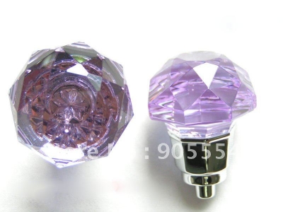 D45mmxH54mm Free shipping purple crystal glass cabinet knob
