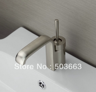 Fashion Wholesale 2013 Designer 1 Lever Nickel Brushed Bathroom Basin Faucet Mixer Tap Vanity Faucet L-903