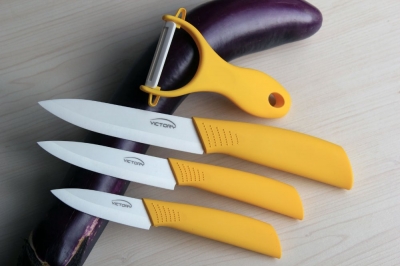 Hot! 3"+4"+5"+Peeler Ultra Sharp Kitchen Ceramic Cutlery Knives Set,Free Shipping