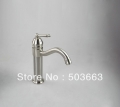 Nickel Brushed Deck Mounted Single Hole Bathroom Basin Sink Faucet Mixer Tap Vanity Faucets L-2604