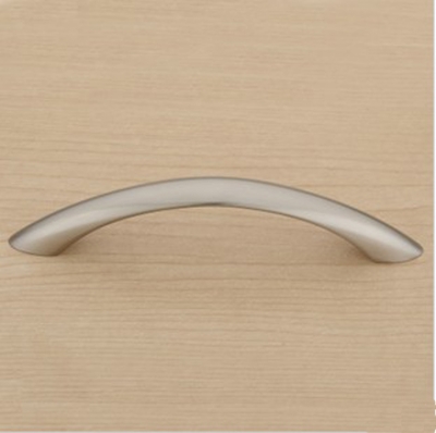 Satin Nickel Modern Simple Kitchen Cabinet Drawer Pull Handle Concealed Closet Door Knob( C:C:128MM L:149MM )