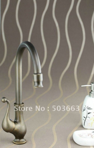 Vase Antique Brass Bathroom Faucet Kitchen Basin Sink Mixer Tap CM0138