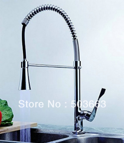 Wholesale Led Spray Kitchen Brass Faucet Basin Sink Pull Out Spray Mixer Tap S-741