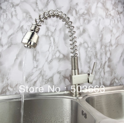 Wholesale Nickel Brushed Kitchen Basin Sink Pull Out and Swivel Faucet Vanity Faucet Mixer Tap Crane S-181