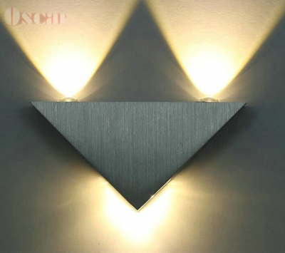 aluminum modern wall sconce triangle designed 3w warm white led wall light decoration home lighting ac85-265v wall mounted lamp [wall-lamps-4632]