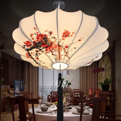 chinese style lamps new classical fabric lotus leaf lamp rustic casual romantic decoration pendant lamp 40cm man hand drawing