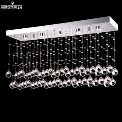 contemporary led luster crystal chandelier interior curtain wave lighting fixture wrought iron foyer chandelier bathroom lamp