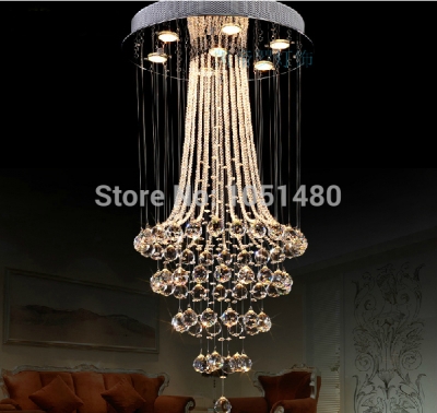 holiday s modern round crystal chandelier bedroom lamp dia400*h800mm