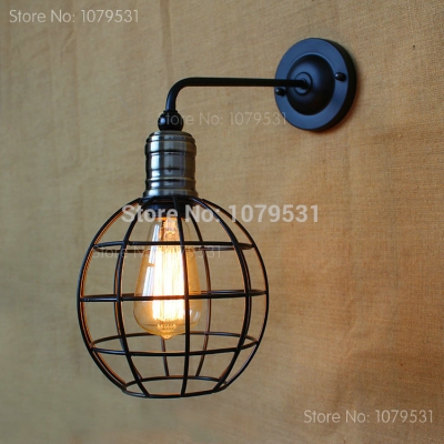 industrial vintage loft american wall lamps aisle vintage iron wall light for home decoration,coffe bar beside lamp