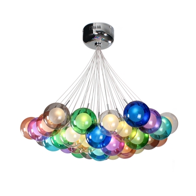 modern glass pendant light with led g4 retrofitted bulbs 37 lights color glass living room study room bedroom