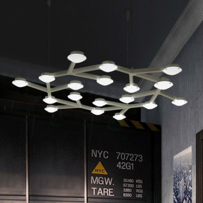 modern led pendant light design fashion acrylic lampshade star living room/bedroom suspension luminaire rectangle/round 100-240v