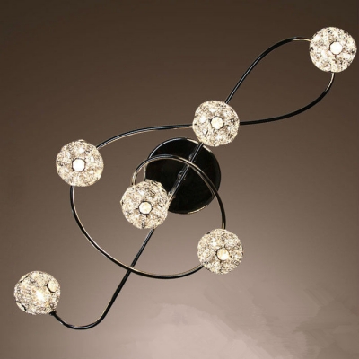 new aluminum wire ball musical note ceiling light lamp lighting design lights modern lighting
