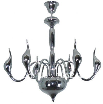 new modern 6lights swan chandelier by italian designer g4 bulb,white ,red,black ,chrome ,and gold#swan-pd06