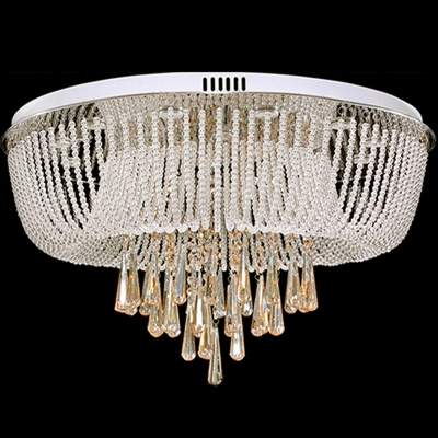 round crystal ceiling light led crystal lamp lighting fixture modern lustres de cristal lamps for bedroom mc0587 d600mm h330mm